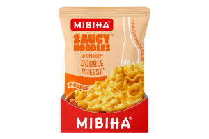 Лапша быстрого приготовления со вкусом двойного сыра Saucy noodles Мівіна м/у 95г