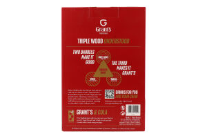 Набор Виски Triplewood 40% 0.7л+2 стакана Grant's 1шт