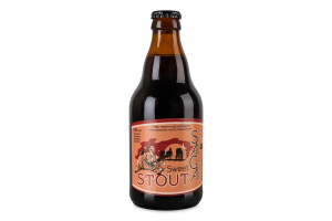 Пиво 0.33л 5.8% темне нефільтроване неосвітлене непастеризоване Sweet stout Saga пл