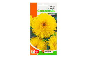 Насіння Квіти Айстра Принцеса Олександра жовта 0,3г Яскрава