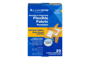CareOne Kuckle & Fingertip Bandages Flexible Fabric - 20 CT