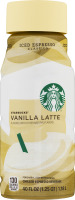 Starbucks Vanilla Latte Chilled Espresso Beverage
