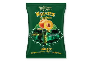 Конфеты глазированные с натуральными фруктами Курага с орехом Українська Зірка м/у 200г