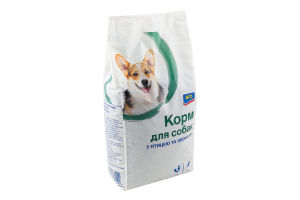 Корм сухий повнораціонний для дорослих собак з птицею та овочами aro м/у 3кг