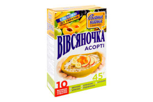 Каша швидкого приготування Вівсяночка Асорті Ваша каша к/у 10х45г