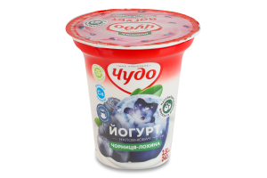 Йогурт 2.5% с наполнителем фруктовым Черника-голубика Чудо ст 240г