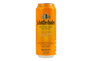 Пиво 0.5л 5% пшеничне нефільтроване Hefeweizen Schofferhofer з/б