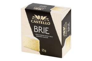 Сир 50% з білою пліснявою Brie Castello к/у 125г