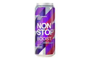 Напиток энергетический безалкогольный сильногазированный Boost Non Stop ж/б 500мл
