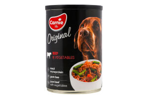 Корм д/дорослих собак Original Mono Protein Яловичина з овочами 400г ж/б Carnie