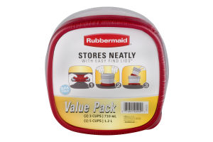Rubbermaid Tupperwear Stores Neatly with Easy Find Lids - 3 CT