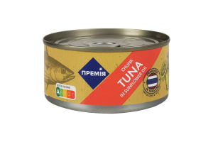 Тунець Премія шматочками стерилізований в олії