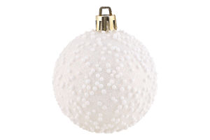 Прикраса ялинкова Куля Сніг 60мм 31328