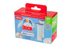 Очиститель унитаза гелевый в сменном блоке Морская свежесть Диски чистоты Duck 2х36мл