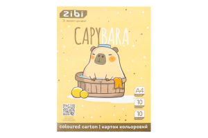 Картон Kids Line Capybara А4 10кольорів 10аркушів ZiBi