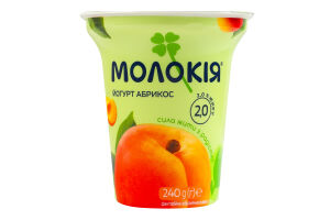 Йогурт 2% Абрикос Молокія ст 240г