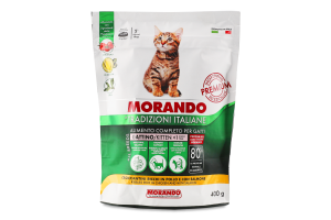 Корм д/кошенят з куркою та лососем сухий 400г д/п Morando Tradizioni