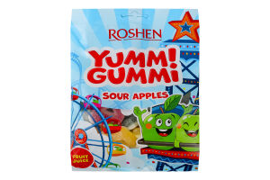 Цукерки желейні Sour apples Yummi Gummi Roshen м/у 165г