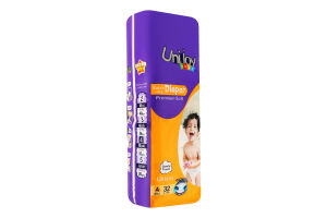 Підгузки Premium Soft L 9-14кг 32шт Uni Joy