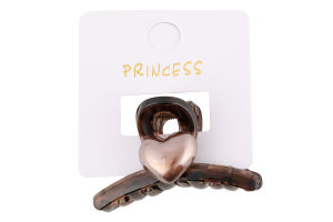 Заколка-краб д/волосся Серце пластик 4,5*2,25см