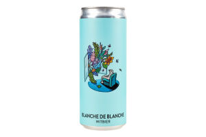 Пиво 0.33л 4.2% світле нефільтроване непастеризоване Blanche de Peche Varvar з/б
