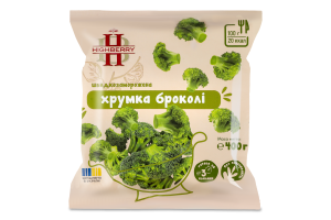 Брокколи быстрозамороженная хрустящая Highberry м/у 400г