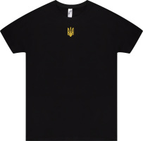 Футболка чол Sol's Imperial 190 Тризуб чорний M