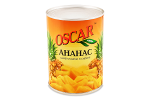 Ананас шматочками в сиропі Oscar foods з/б 565г