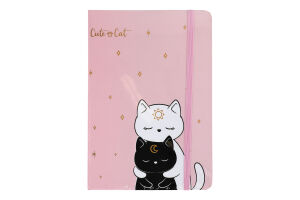 Блокнот в клетку на резинке A5 №KYYW5001464859 Коты Greenwich Products Co. Limited 1шт