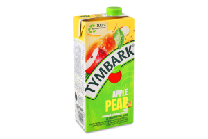 Напій соковий з цукром і підсолоджувачем яблучно-грушевий Tymbark т/п 1л
