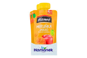 Пюре для дітей від 4міс на фруктовій основі гомогенізоване стерилізоване Абрикос та яблуко Hamanek д/п 100г