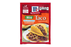 McCormick Taco Seasoning Mix Mild 30% Less Sodium