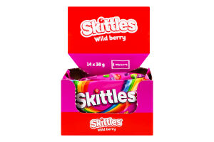 Драже жувальні в різнокольоровій цукровій оболонці Дикі ягоди Skittles м/у 38г