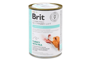 Корм консервований повнораціонний дієтичний для собак Struvite Veterinary diet Brit з/б 400г