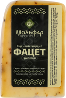 Сир 55% напівтвердий Фацет грибовий Мольфар в/у 200г