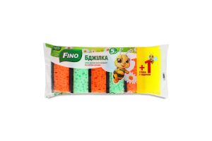 Губки кухонні великопористі Бджілка Fino 6шт