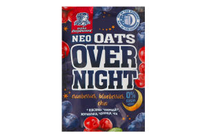 Каша овсяная быстрого приготовления Cranberries&Blueberries&Chia Overnight Vivsyanushka м/у 50г