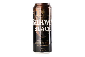 Пиво 0.44л 4.2% темне фільтроване пастеризоване Black Belhaven з/б