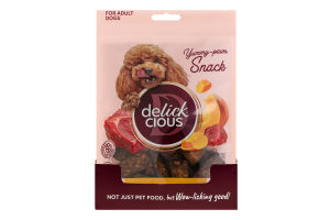 Корм дополнительный для собак С говядиной и тыквой Сушеные снеки Delickcious д/п 80г