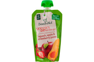 Beech-Nut Stage 2 Veggies On-The-Go Sqaush, Apple & Strawberry Puree