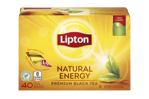 Lipton Premium Black Tea Natural Energy - 40 CT