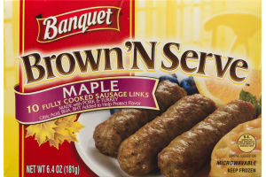 Banquet Brown'N Serve Sausage Links Maple - 10 CT