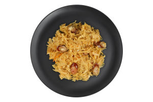 Капуста тушеная по-немецки с колбасками