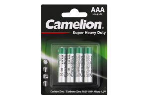 Батарейки ААА 1.5V R0P-BP4G Super Heavy Duty Camelion 4шт