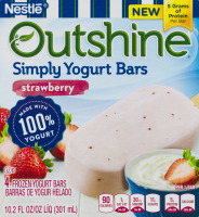 Nestle Outshine Simply Yogurt Bars Strawberry - 4 CT