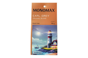 Чай черный байховый листовой 100% Бергамот Original Monomax к/у 90г