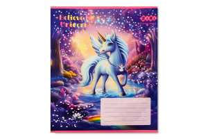 Тетрадь ученическая школьная в линейку 12 листов №ZB25.1752L Unicorn Kids line ZiBi 1шт
