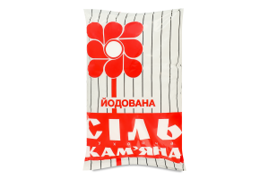 Сіль кухонна кам'яна йодована помел №1 НЗ м/у 1кг