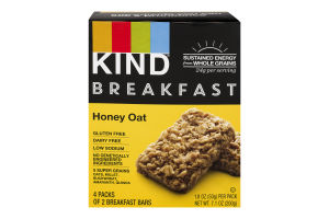 KIND Breakfast Bars Honey Oat - 4 CT