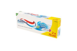 Паста зубная с фтором Освежающая-мятная Triple protection Aquafresh 2х75мл